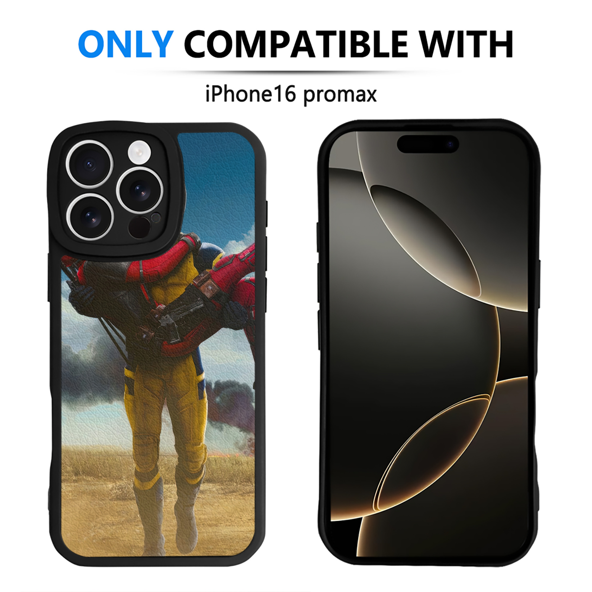 （画像用） Deadpool デッドプール 【iPhone 16シリーズ対応】シリコンスマホケース（レザー調） 材質：シリコン